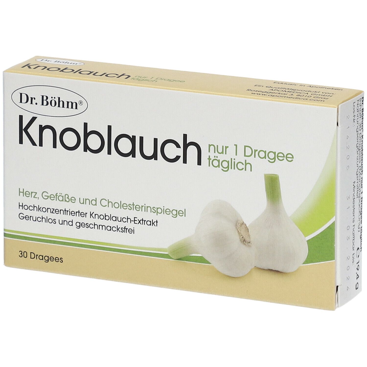 KNOBLAUCH NUR 1 Dragee täglich Dr.Böhm KNOBLAUCH NUR 1 Dragee täglich Dr.Böhm